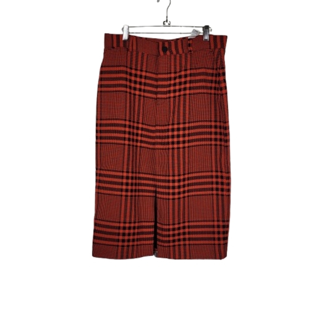 Red and Black Plaid Skirt